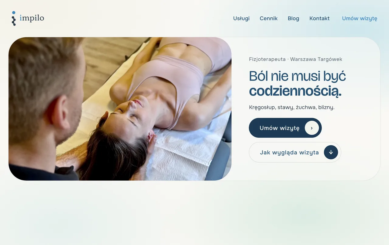 Impilo - physiotherapy practice in Warsaw